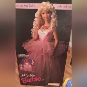 Vintage 1992 3'tall Mattel my size Barbie NIB
